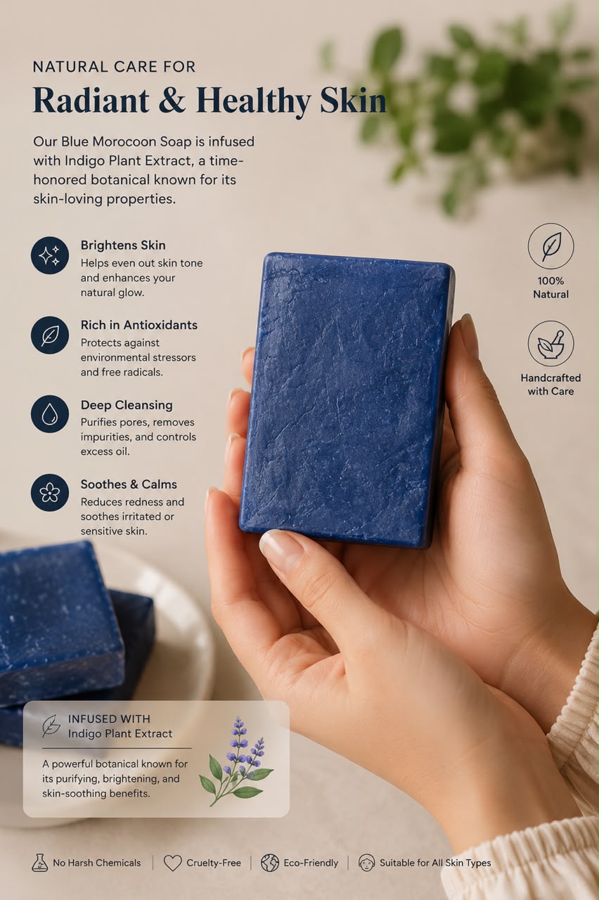 BLUE MOROCCON BRIGHTENING SOAP